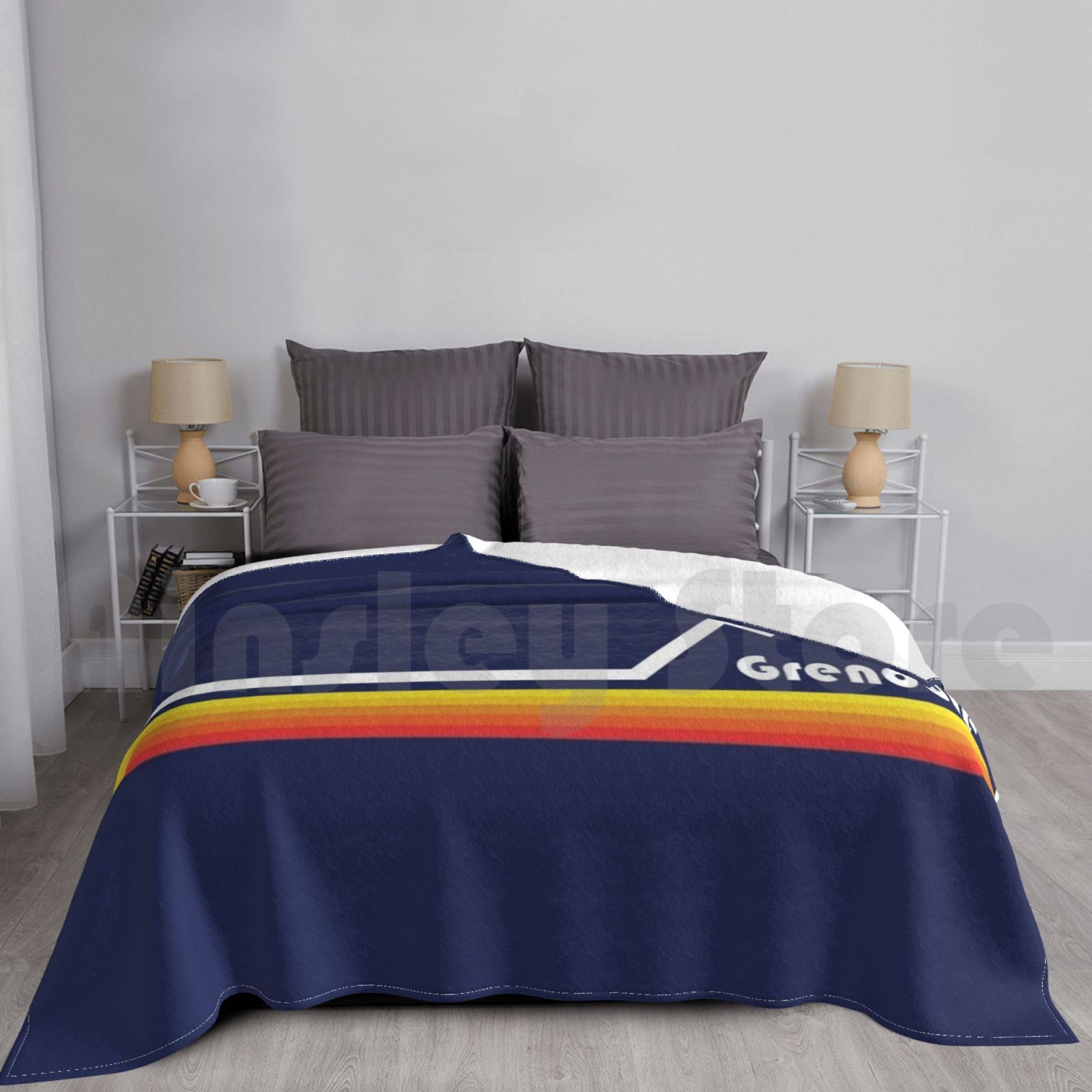 Mountain Biking France - Grenoble, Frankreich Decke für Sofa, Bett,