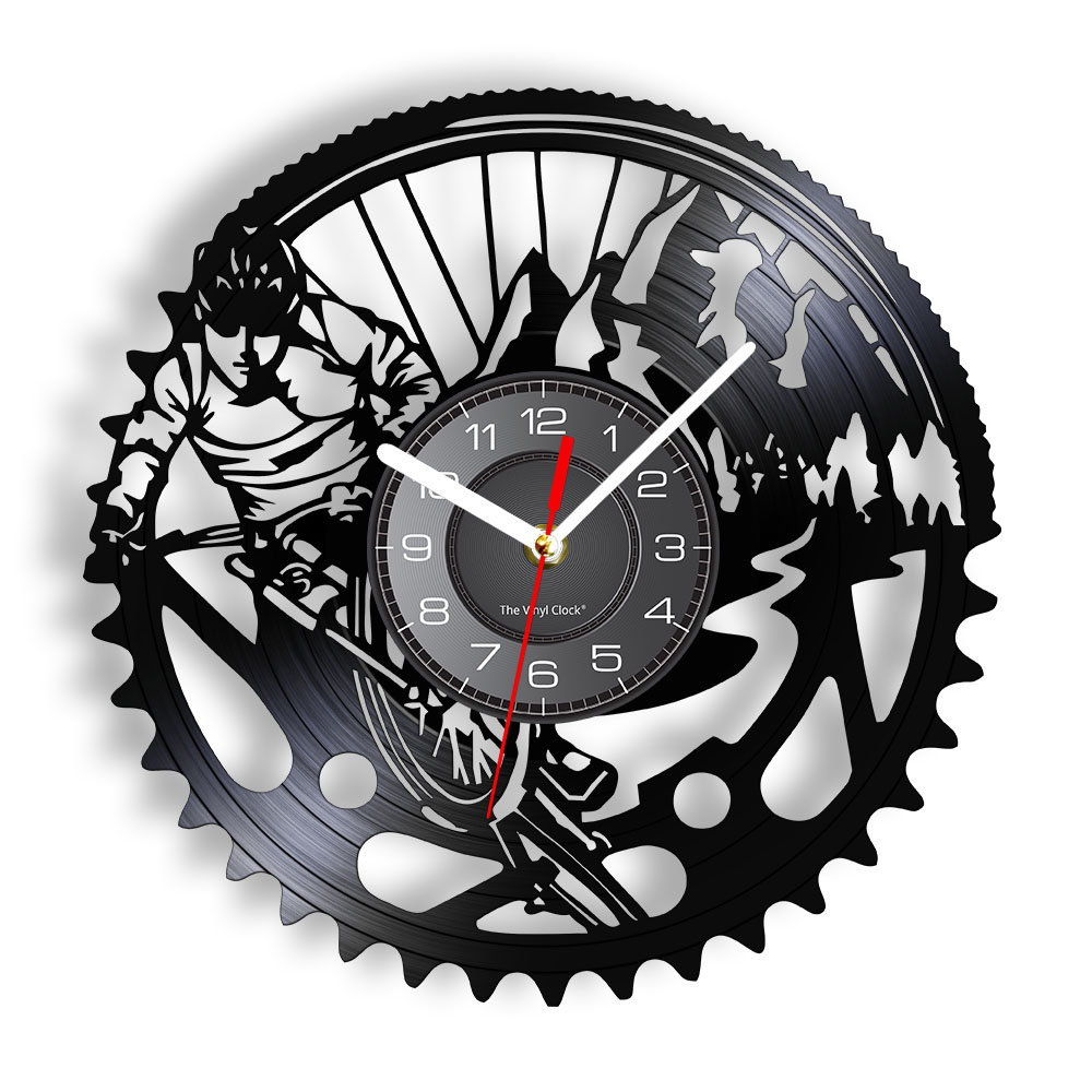 Mountain Biking Extreme - Mountainbike Vinyl Record Wanduhr Extreme Radfahren