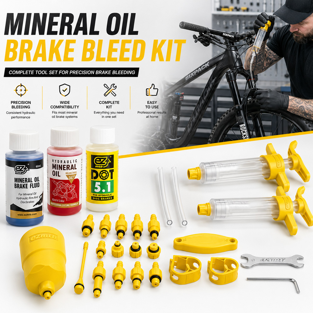 Hydraulic Brake Bleed - Mineralöl für Fahrradbremsen, Entlüftungsset für hydraulische