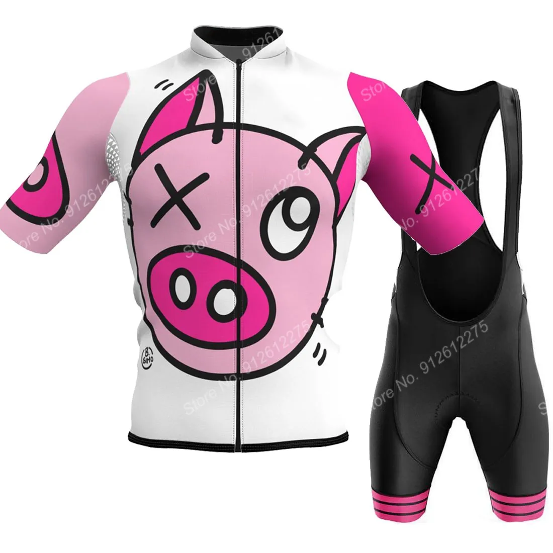 Mountain Biking Pants - Set Cartoon Comic Schwein 2023 Radfahren