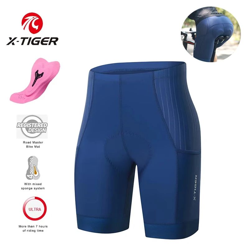 Mountain Biking Pants Women - X-TIGER Damen Radhose Trägerhose Rennrad Mountainbike