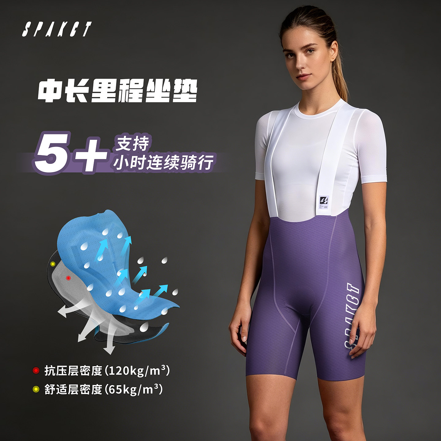 Mountain Biking Pants Women - Spaceteen Damen-Radlerhose mit Gürtel – Schnelltrocknende