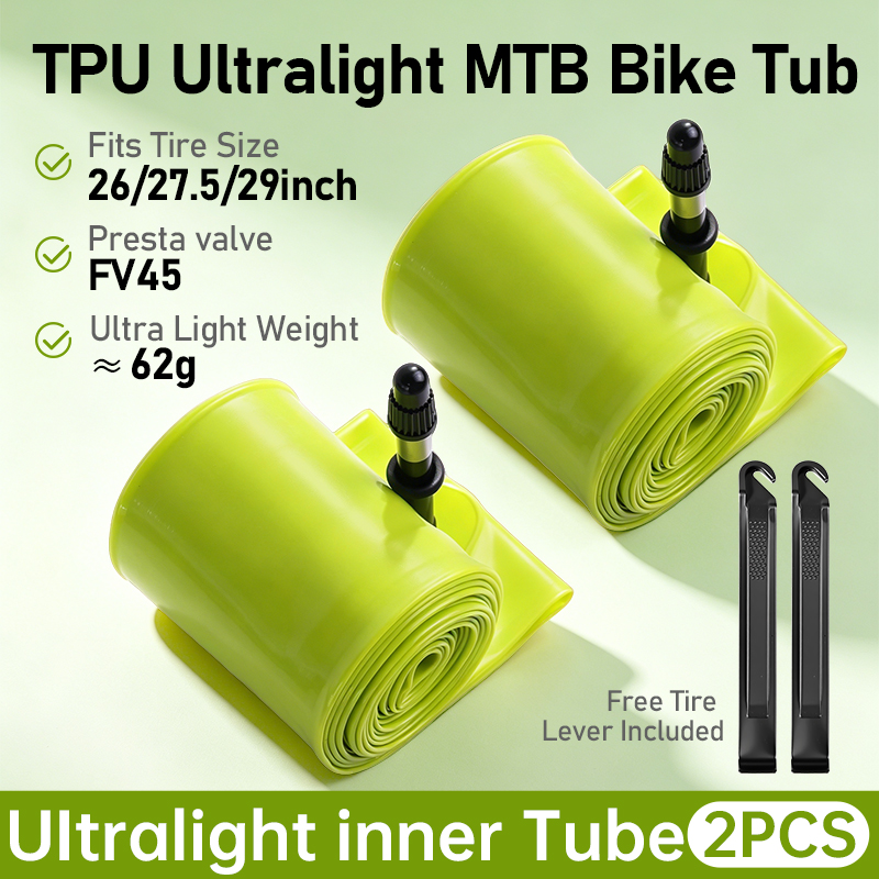 Mountain Biking Shoes - Fahrradschlauch, ultraleichter TPU-Schlauch, Metall-Presta-Ventil FV45 mit