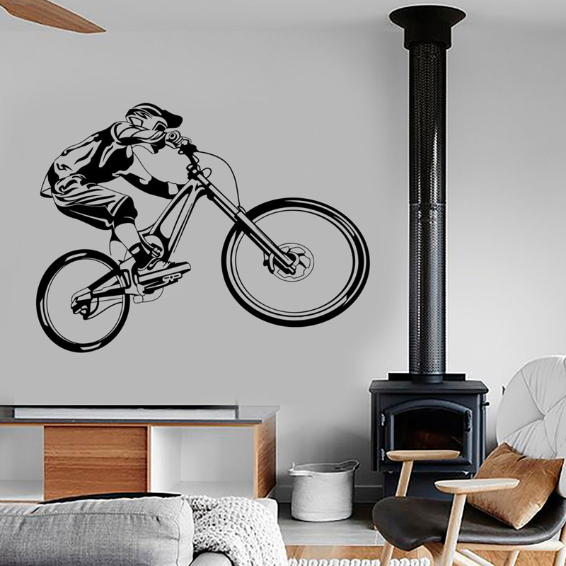 Mountain Biking Extreme - Wand Vinyl Aufkleber Mountainbike Extreme Sport