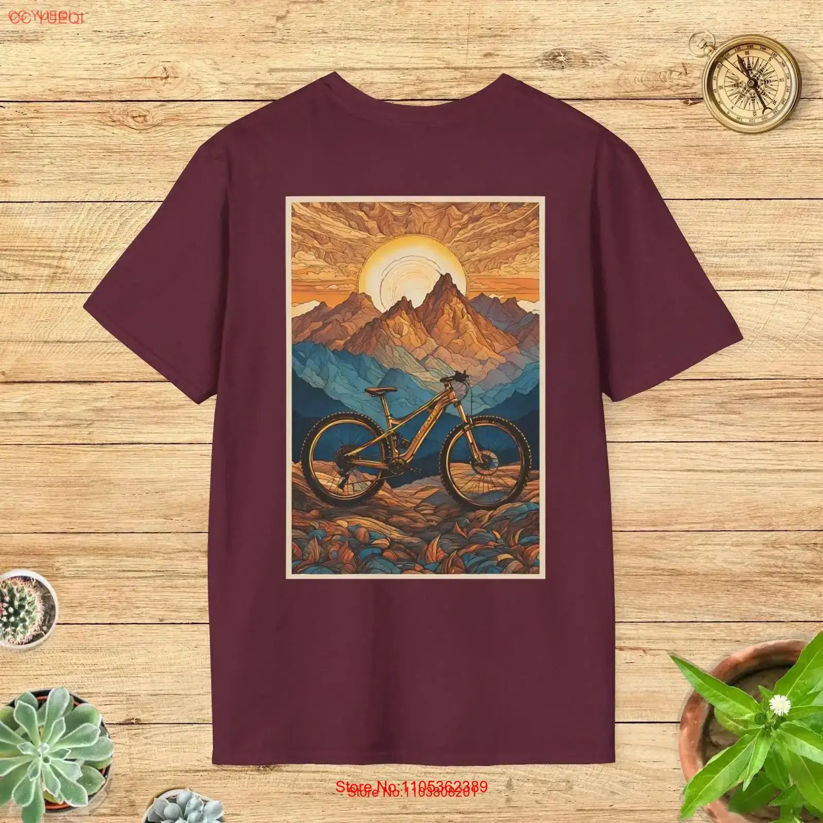 Mountain Biking Extreme - Scenic Mountain Bike Art T-Shirt, farbenfrohes