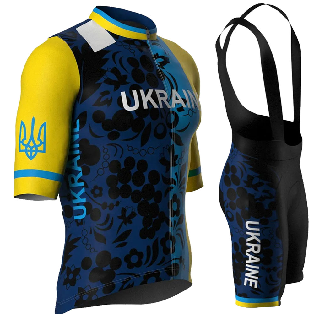 Mountain Biking Pants - Ukraine Nationalmannschaft 2026 Radsport-Trikot-Set Sommer-Fahrradbekleidung Rennrad-Shirts