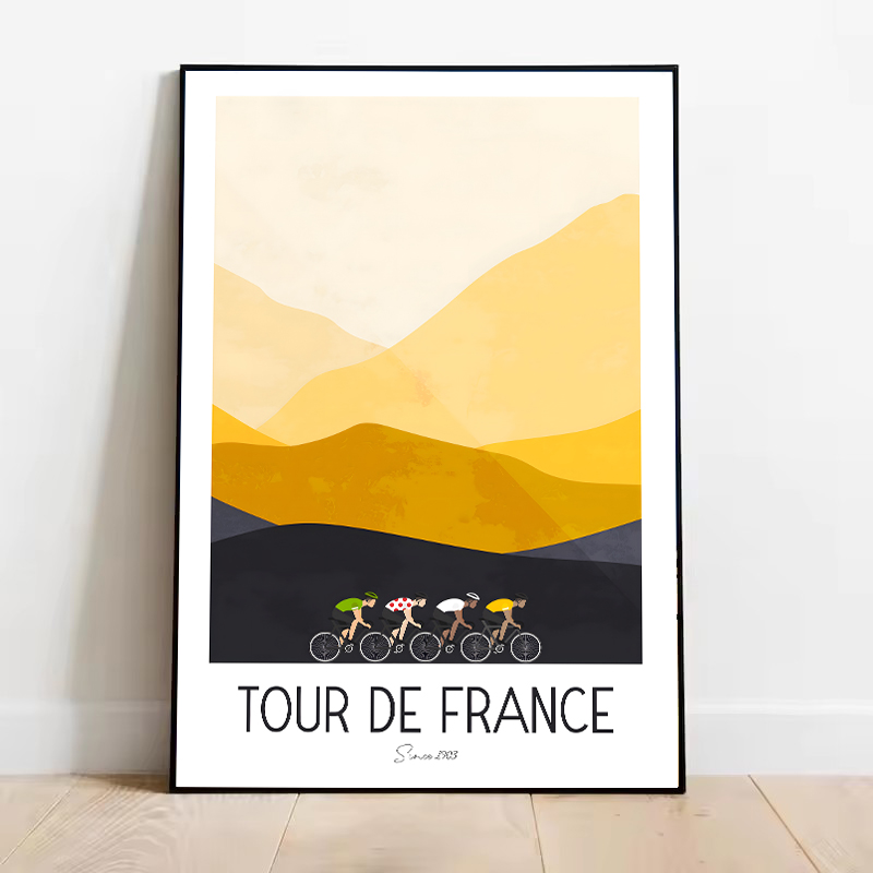 Aquarell-Radsport-Rennfahrer T – Mountain Biking France Bewertung und Preis